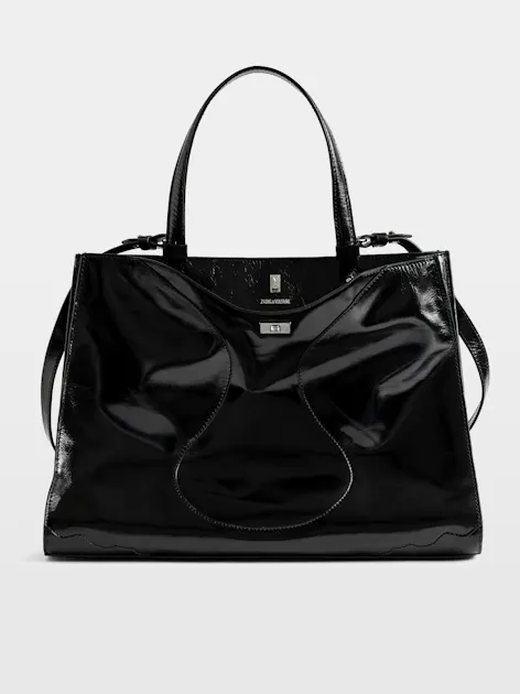 Zadig&Voltaire Jack Vintage Patent Leather Bag in Black | Zadig&Voltaire
