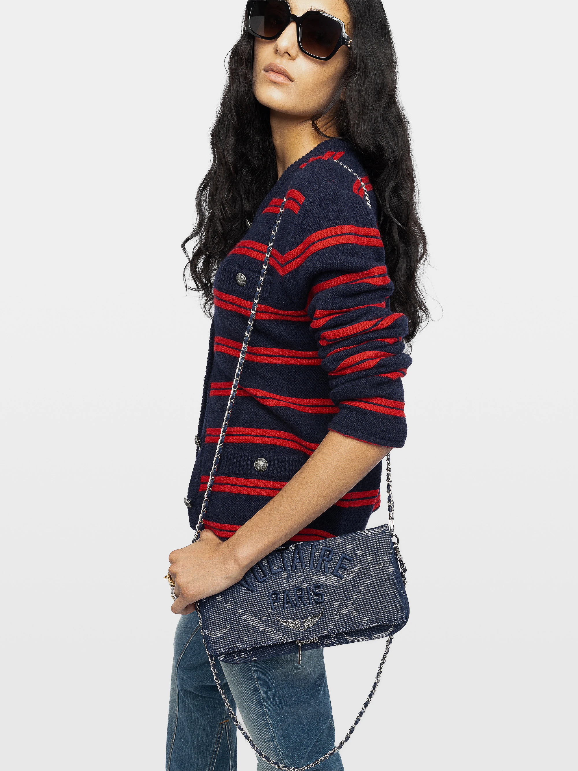 Rock Monogram Denim Pochette