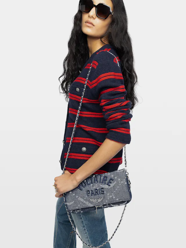 Rock Monogram Denim Pochette