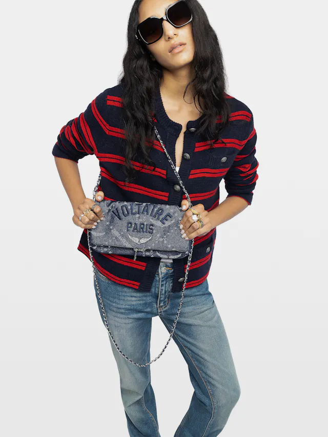 Rock Monogram Denim Pochette