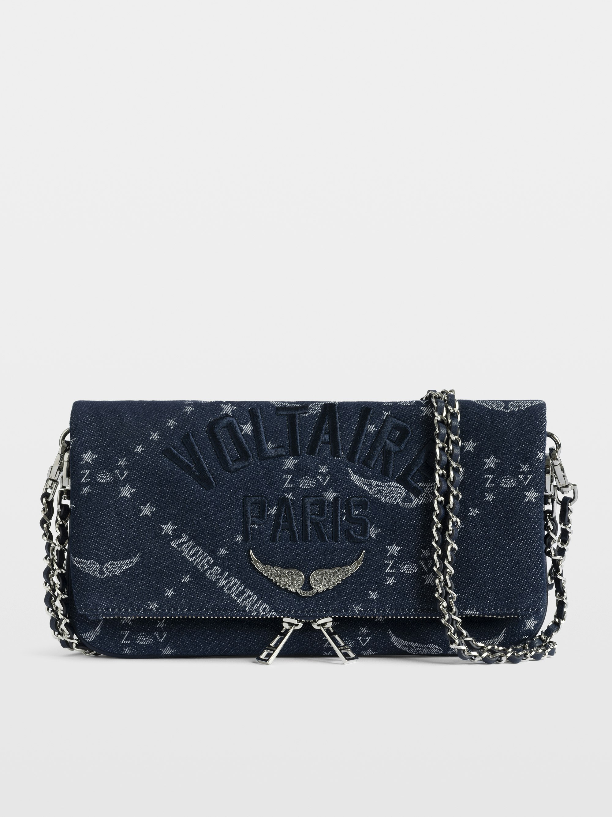 Clutch Rock Denim Monogram