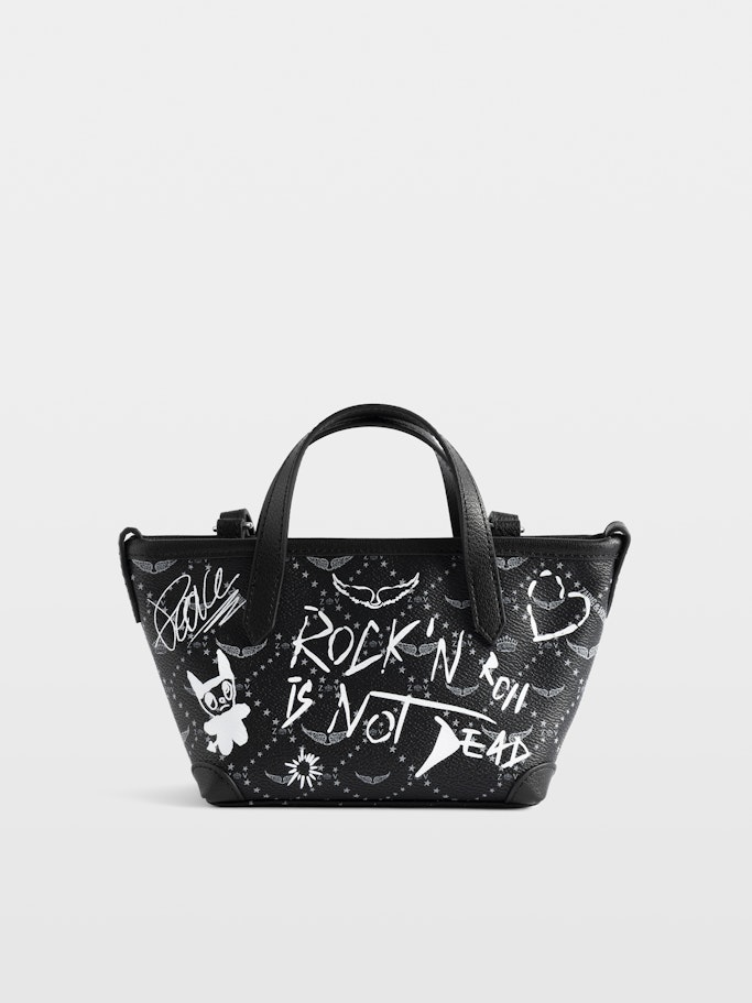 Zadig & Voltaire Z Shopper Nano Rock Tag Bag In Black