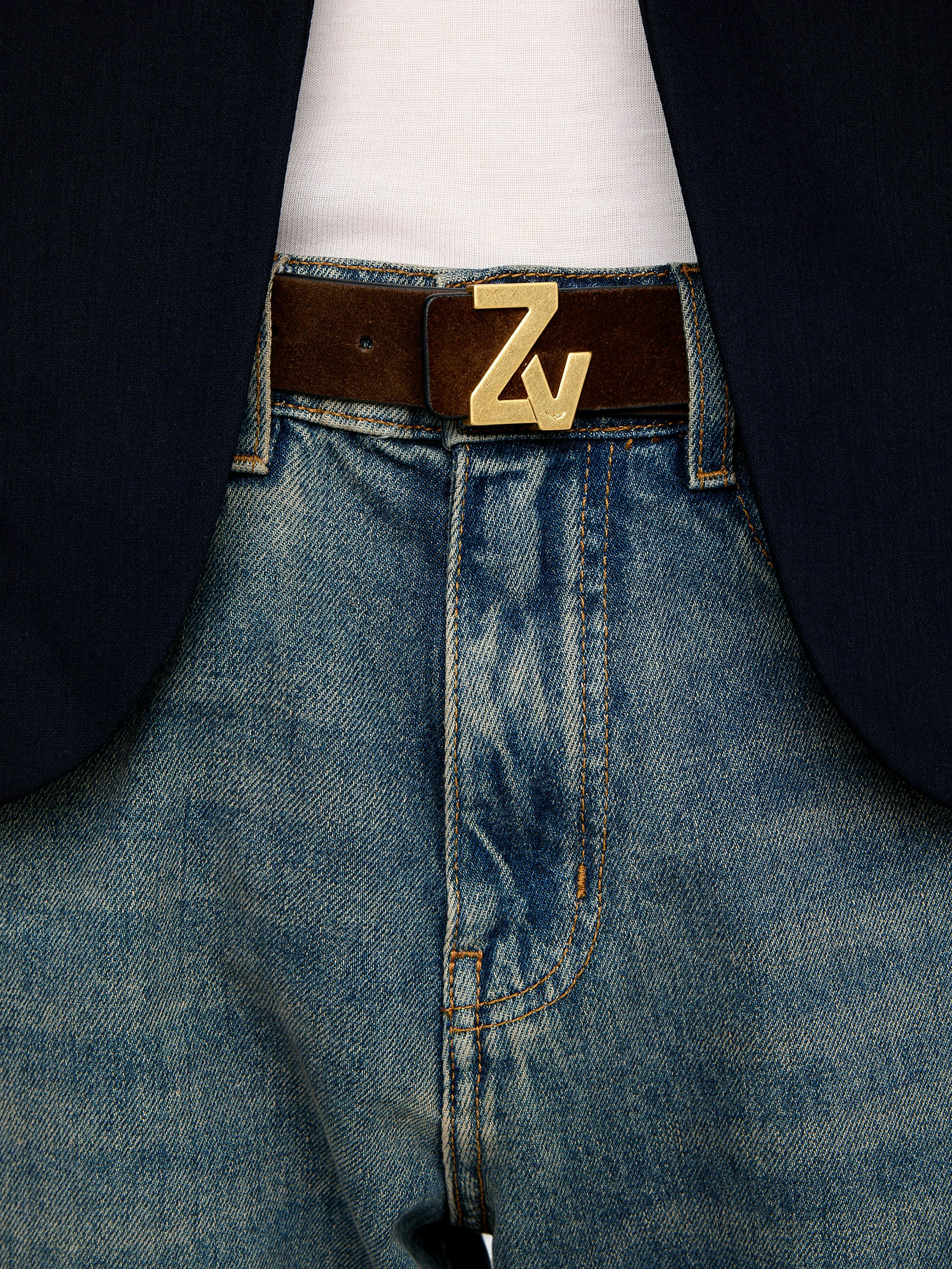 Cintura ZV Initiale Scamosciata 30mm