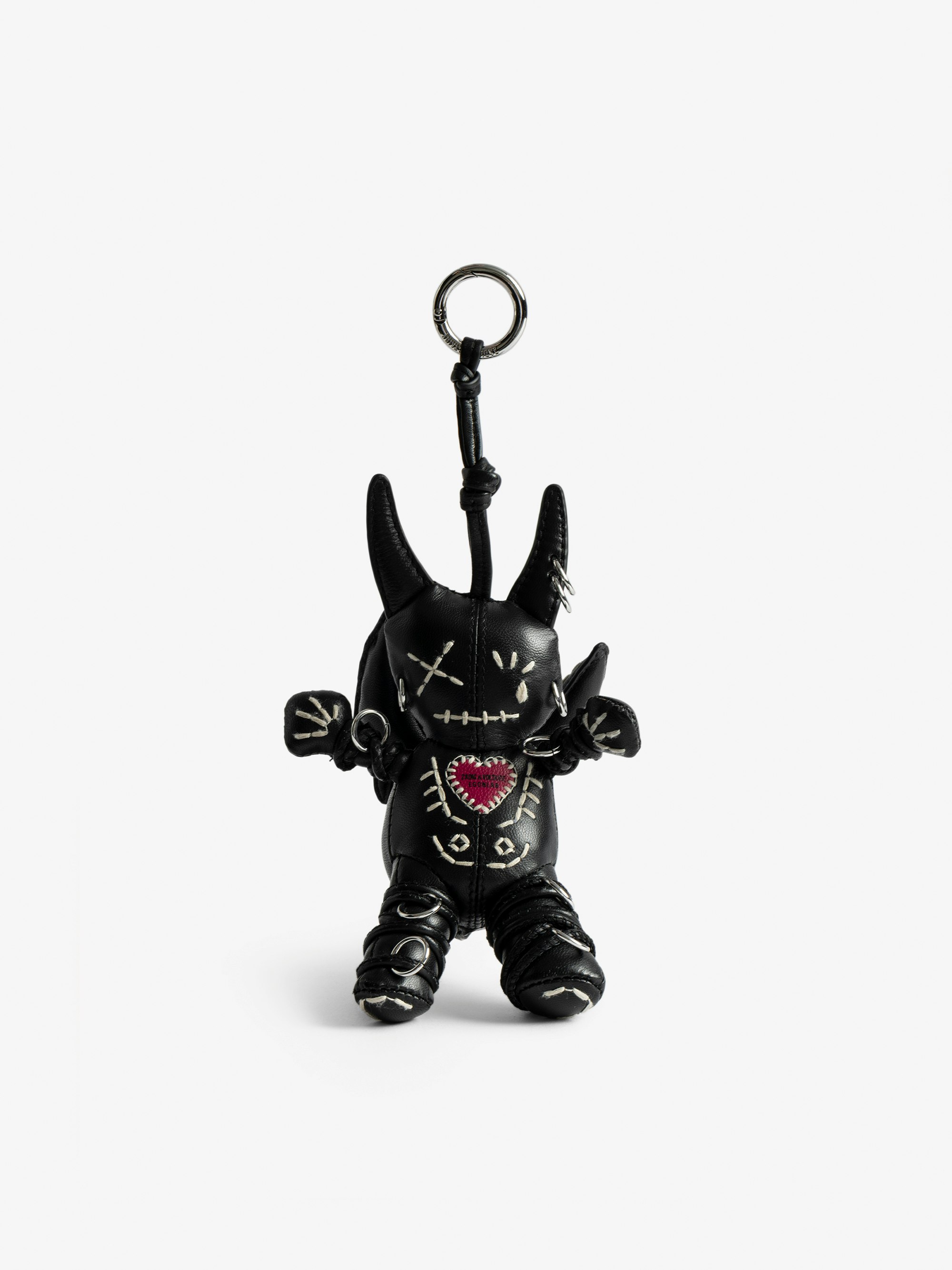 Voodoo Devil Keychain In Black Leather | Zadig&Voltaire