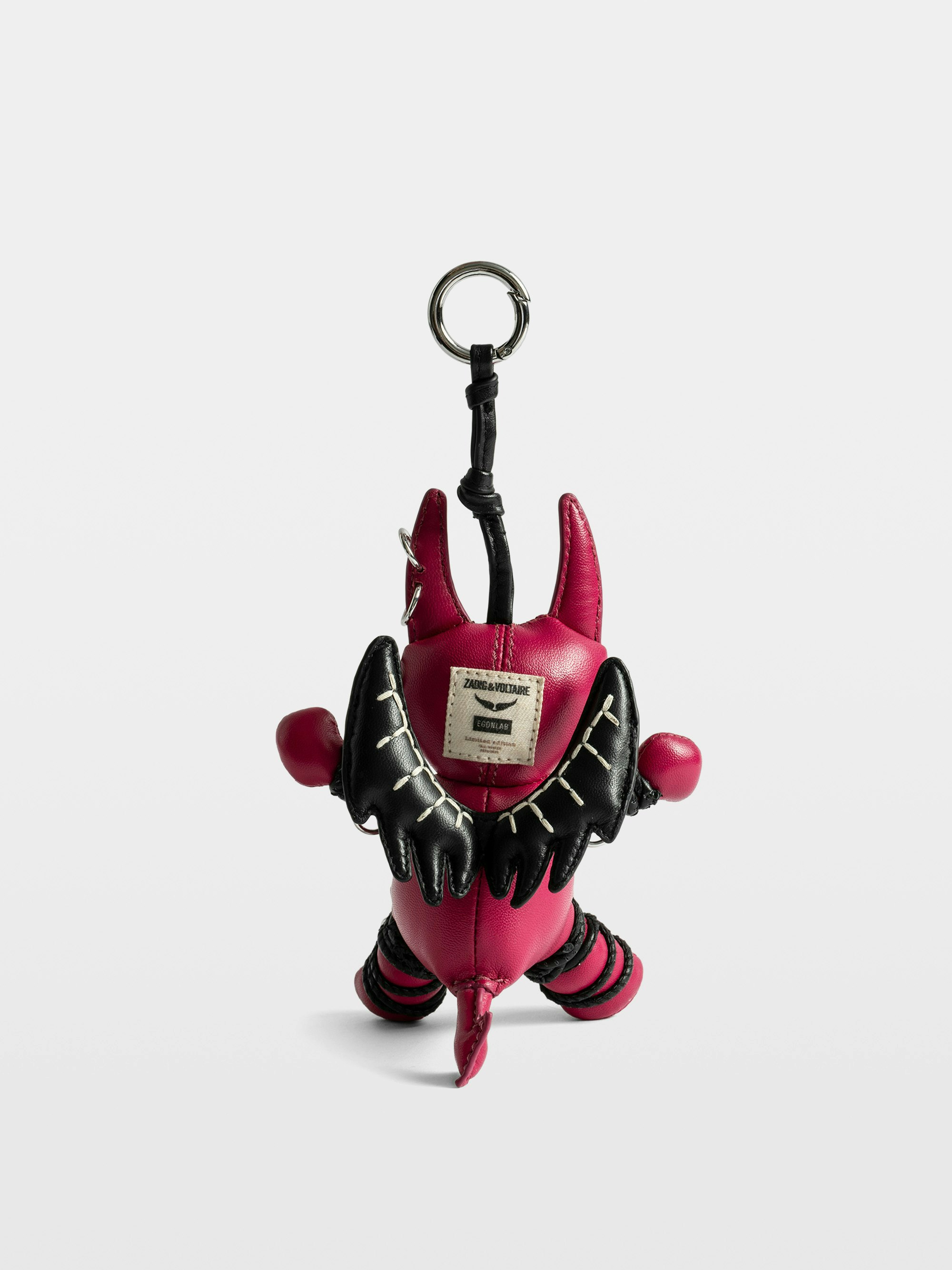 Voodoo Devil Keychain in Pink Leather | Zadig&Voltaire