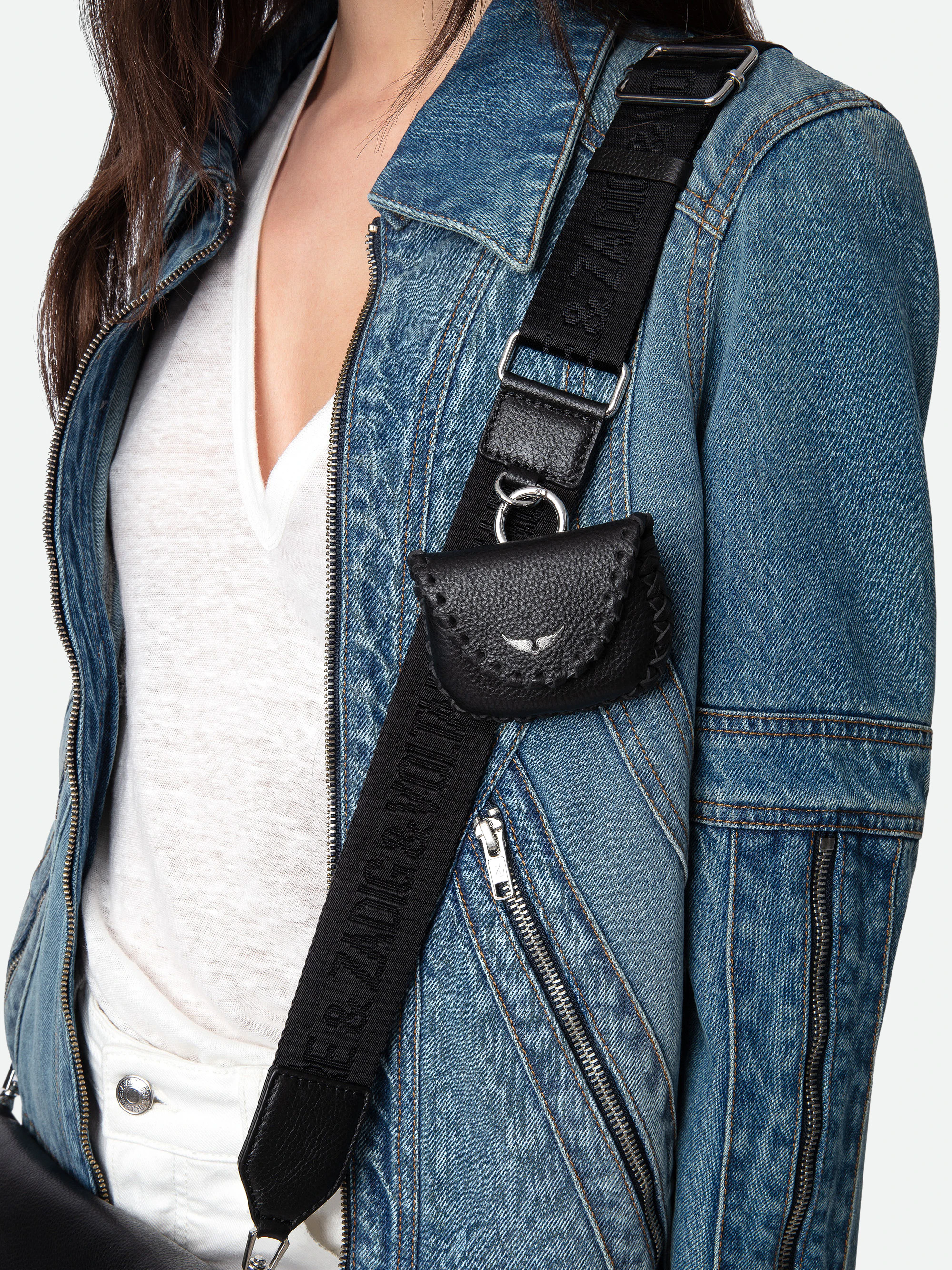 Secret Airpod Pro Case wallet black women | Zadig&Voltaire