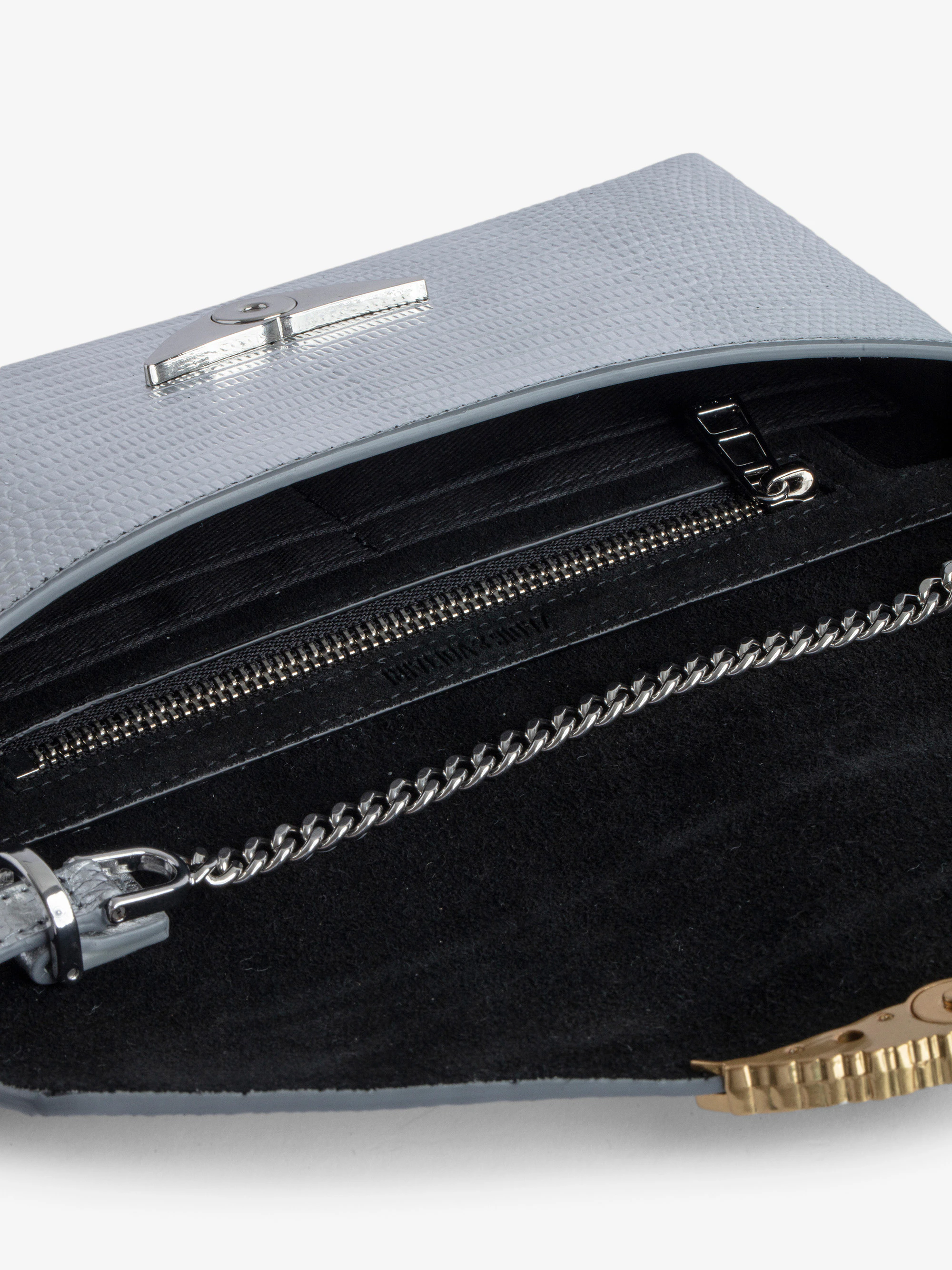 Borderline Embossed Metallic Clutch thumbnail 5