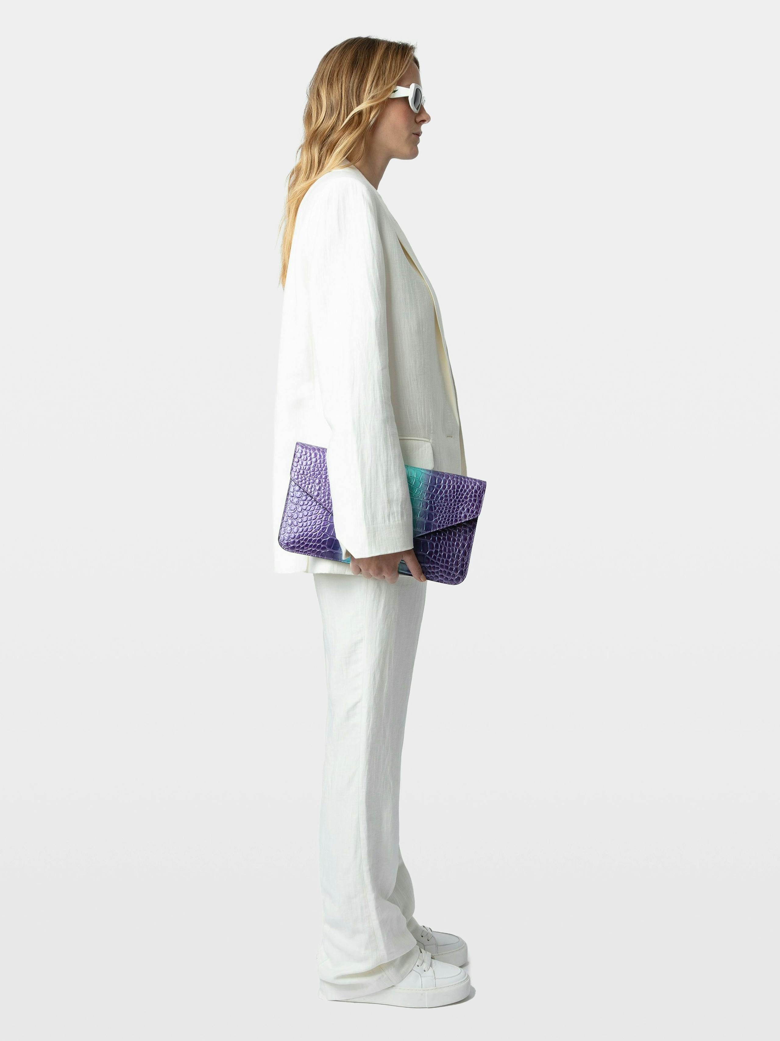 Clutch Borderline metalizado con relieve 4