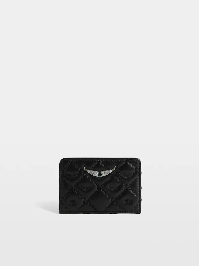 ZV Pass Quilted Monogram Card Holder