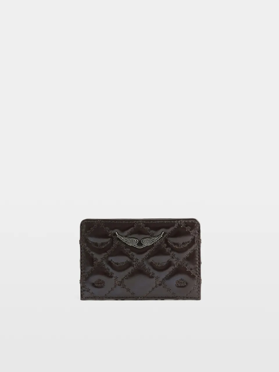 Brown Vintage Leather Card Holder Zadig Voltaire brown-vintage-leather-card-holder-zadig-voltaire