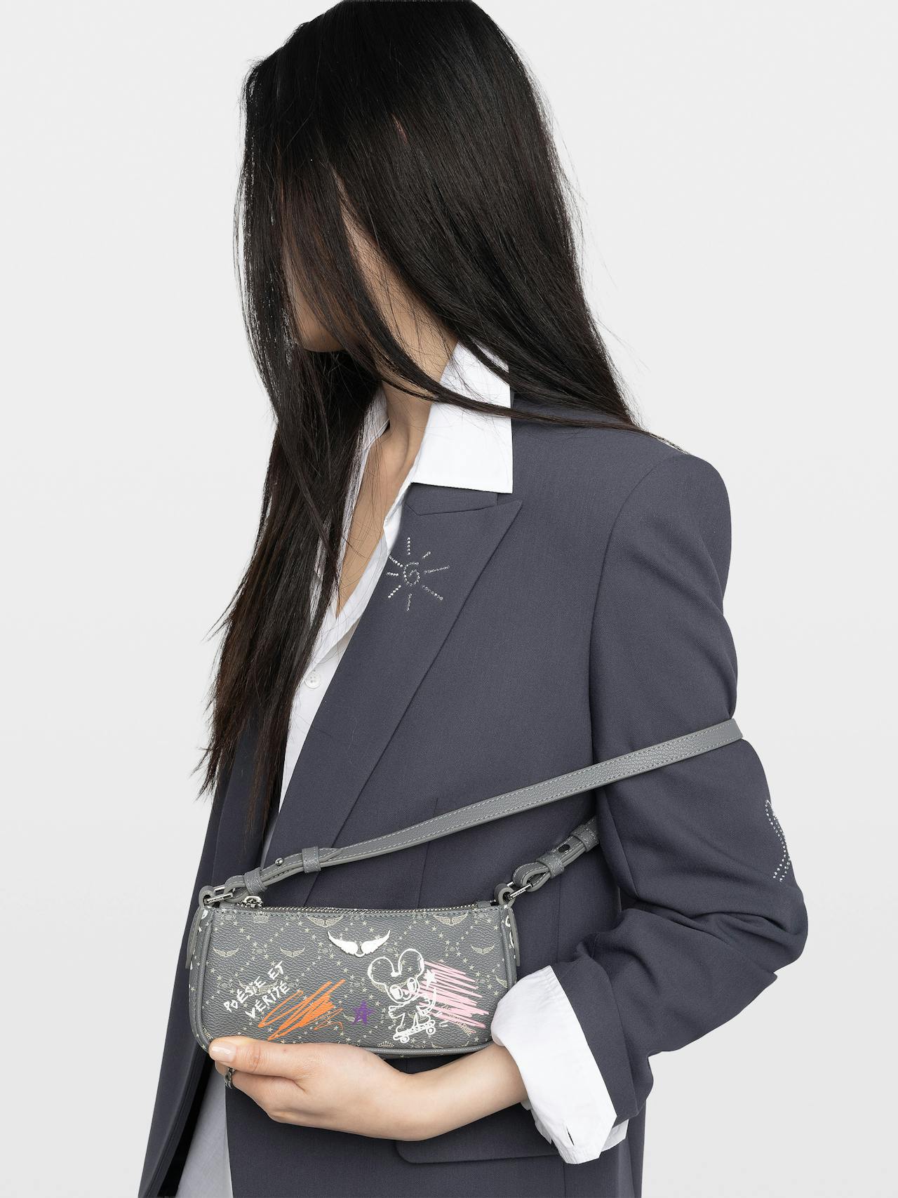 Z Pocket Monogram Tag Clutch