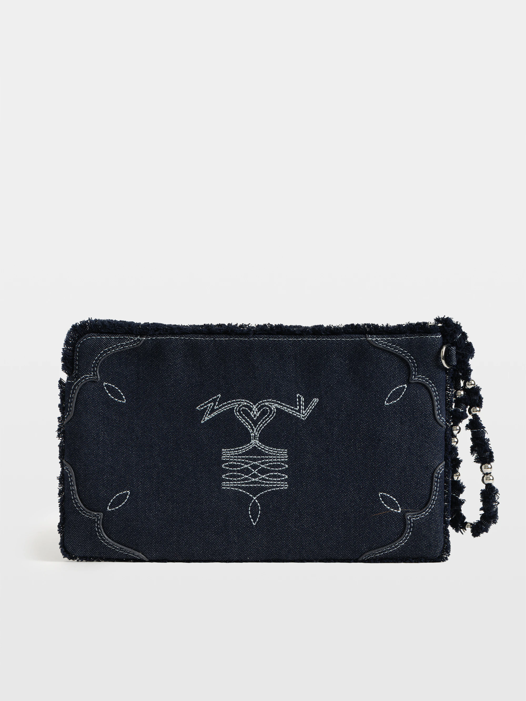 Angel Denim Western Clutch