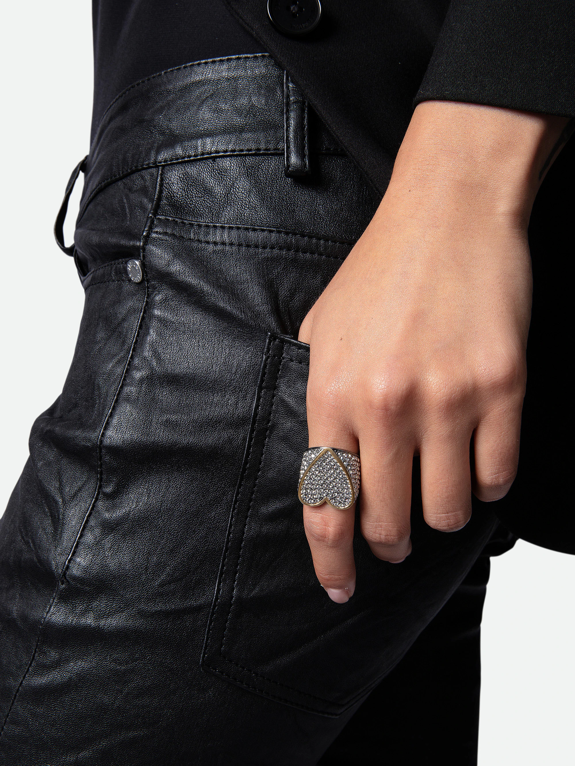 Idol Strass Ring ring black women | Zadig&Voltaire
