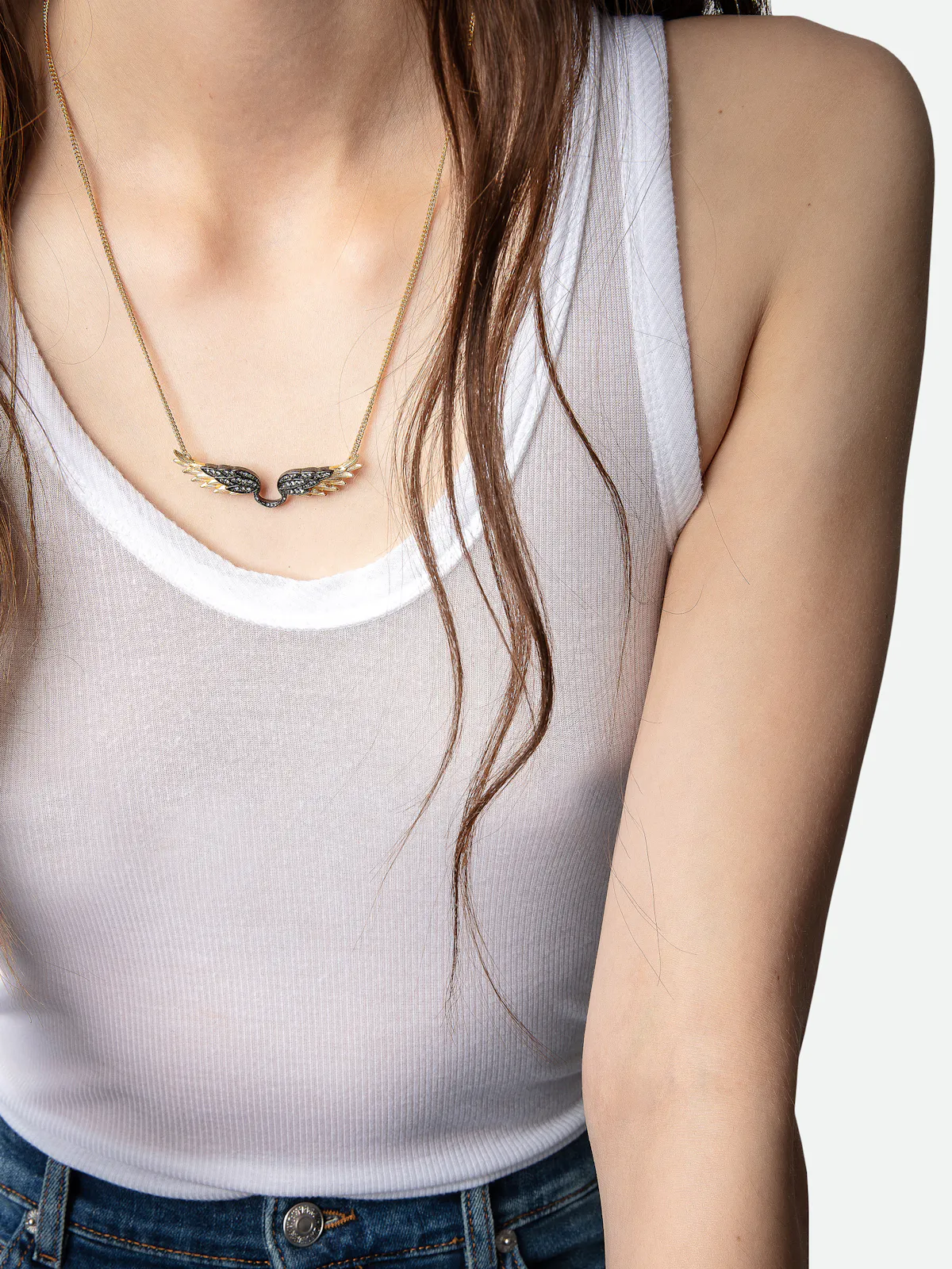 Rock Feather Necklace