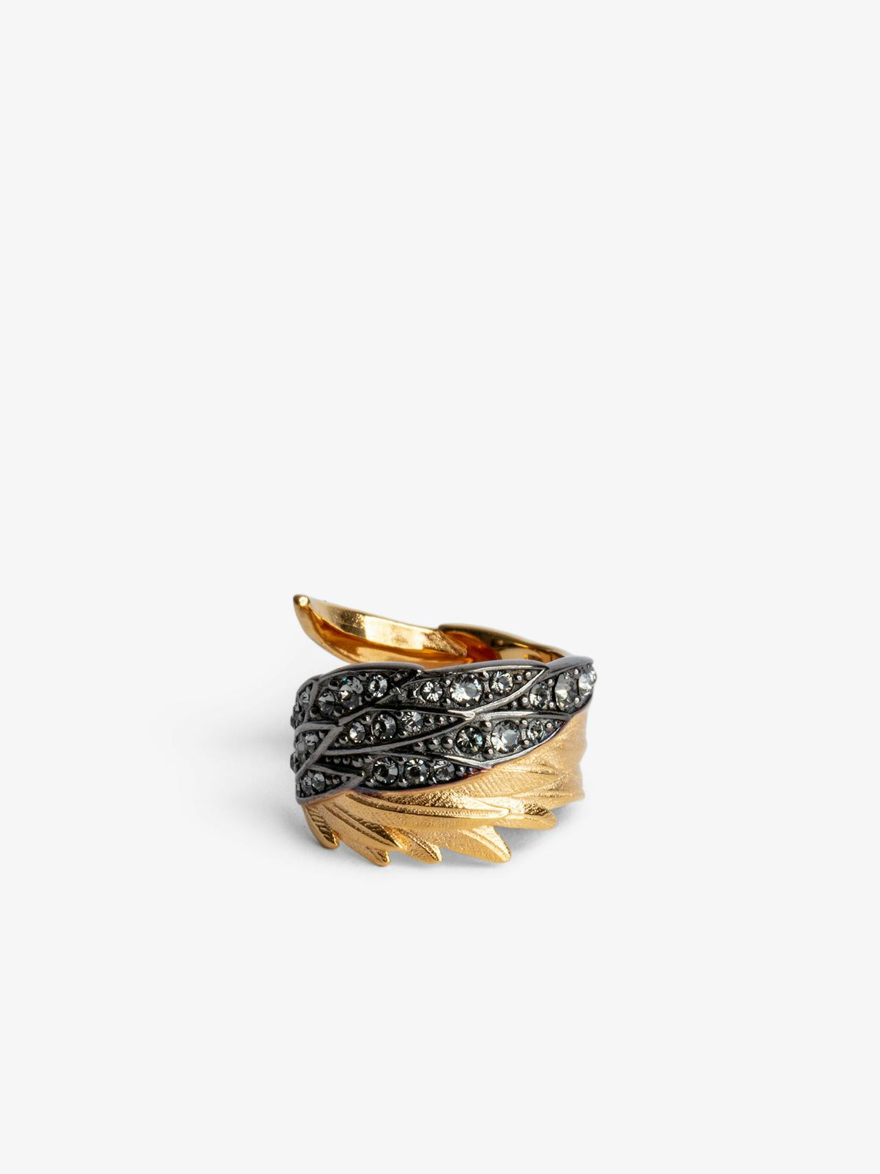 Rock Feather Ring