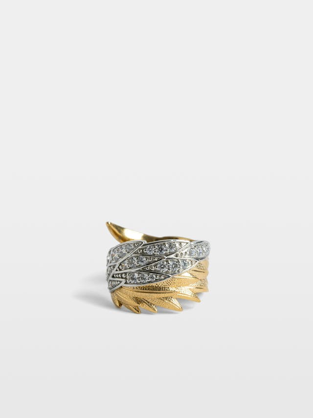 Rock Feather Ring