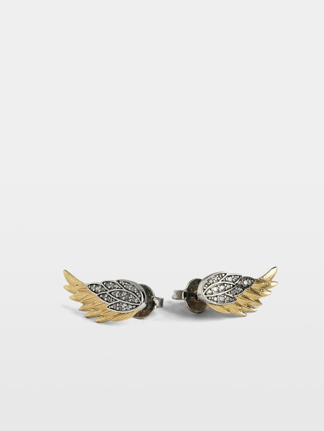 Rock Feather Earrings