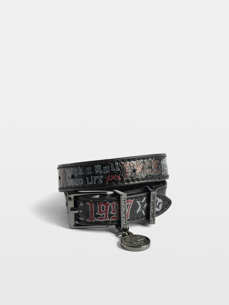 Pulsera Sunny Tag Cuero Doble