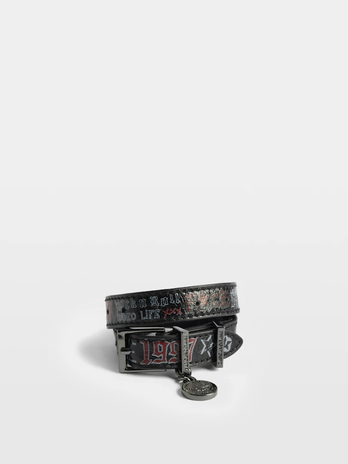 Zadig & Voltaire Sunny Tag Leather Bracelet