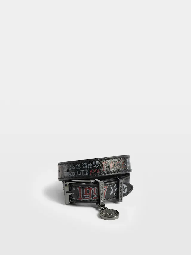 Pulsera Sunny Tag Cuero Doble