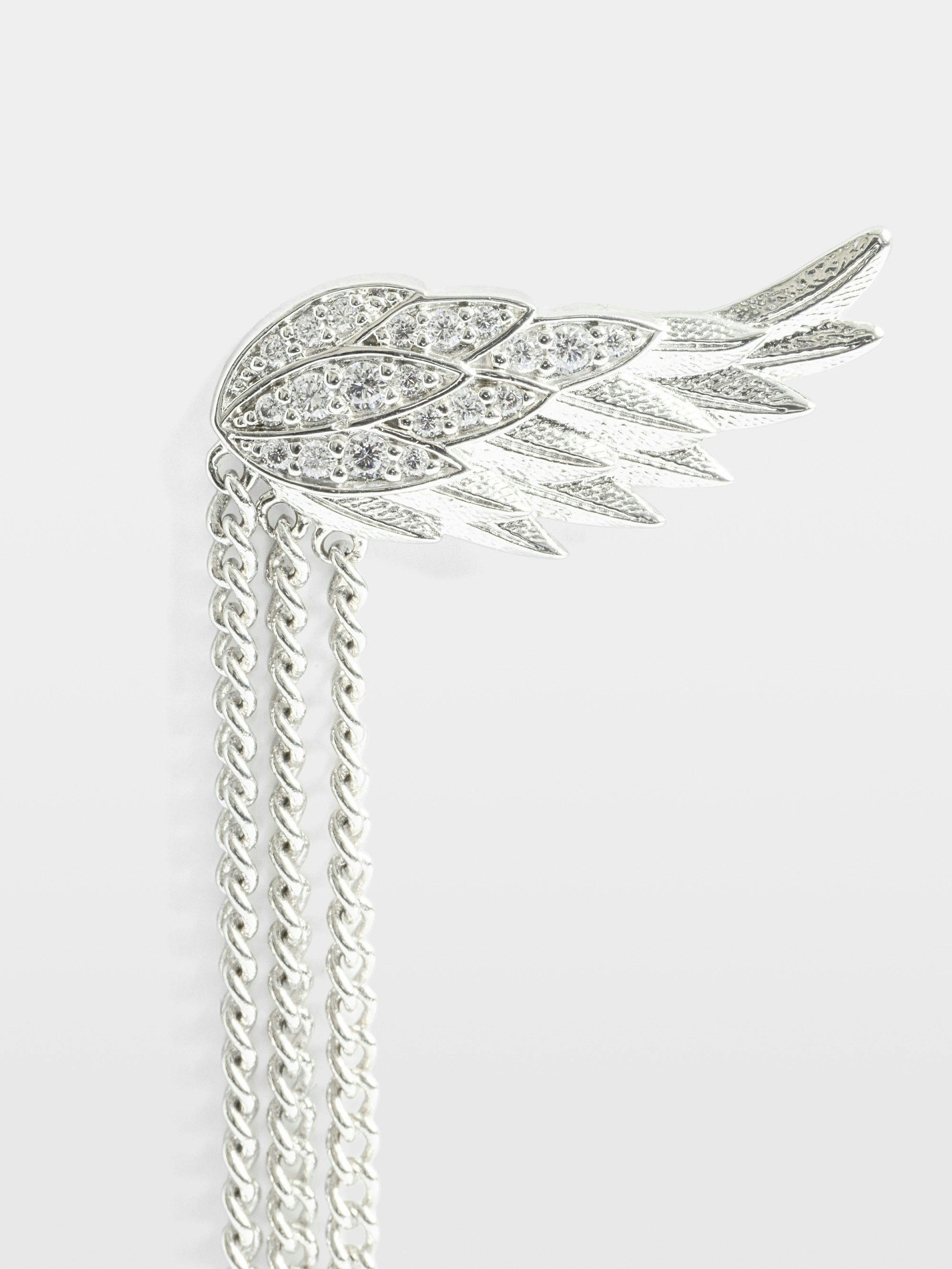 Rock Feather Chain Earrings 3