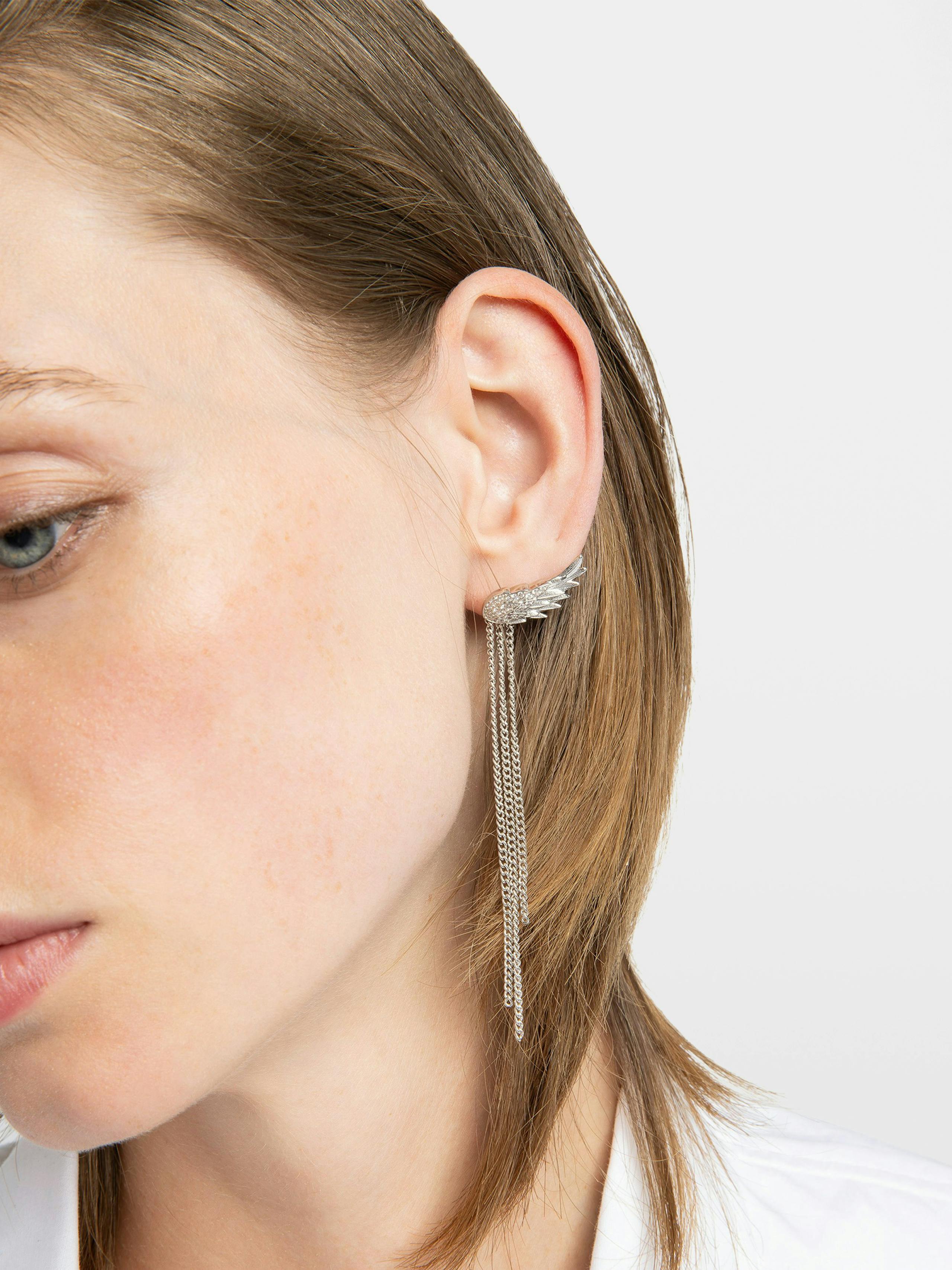 Rock Feather Chain Earrings 5