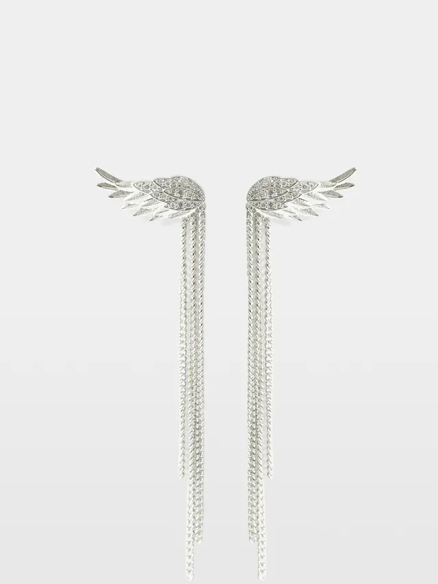 Boucles D'Oreilles Rock Feather Chain