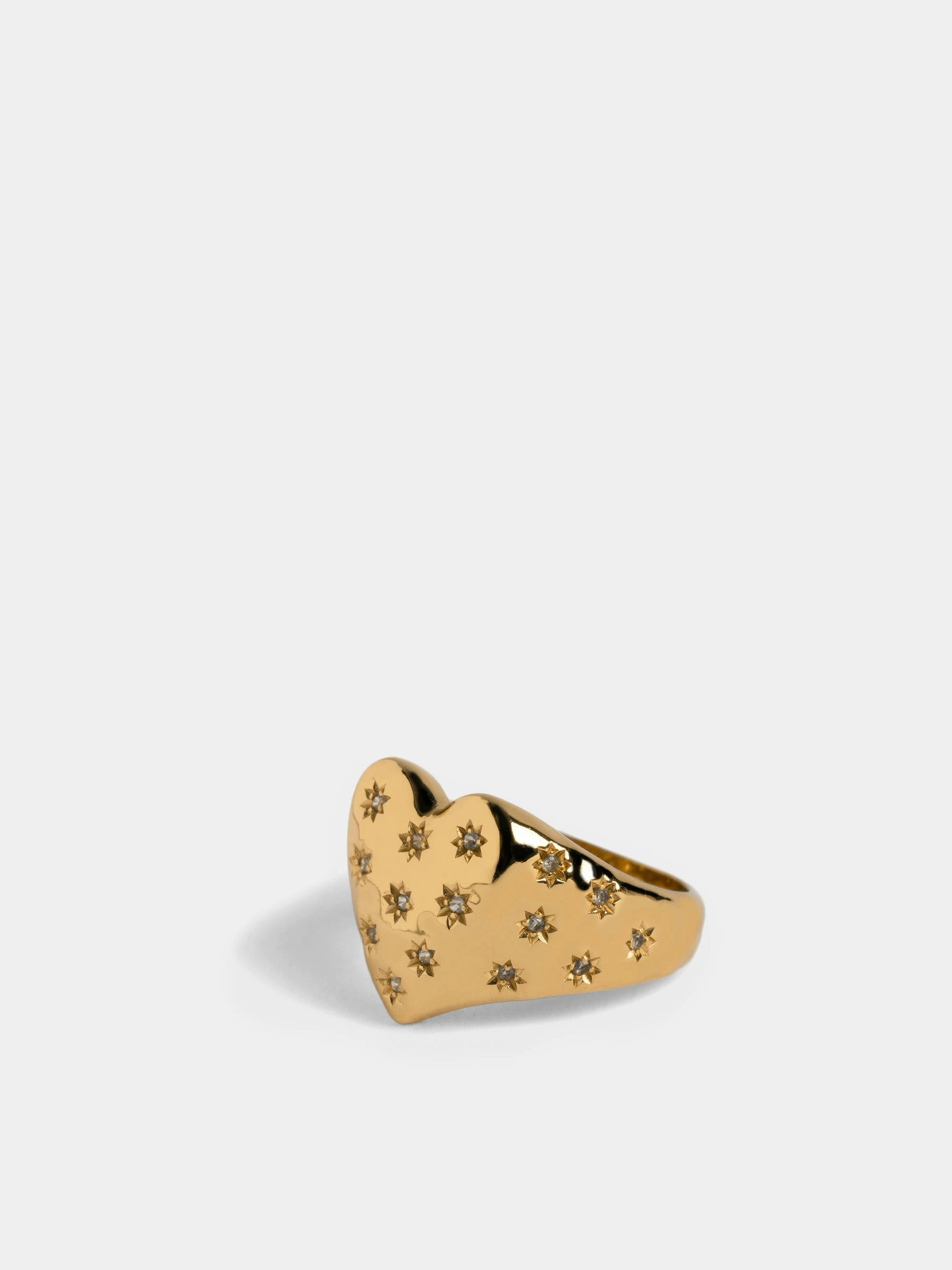 Heartbreaker Over Strass Ring