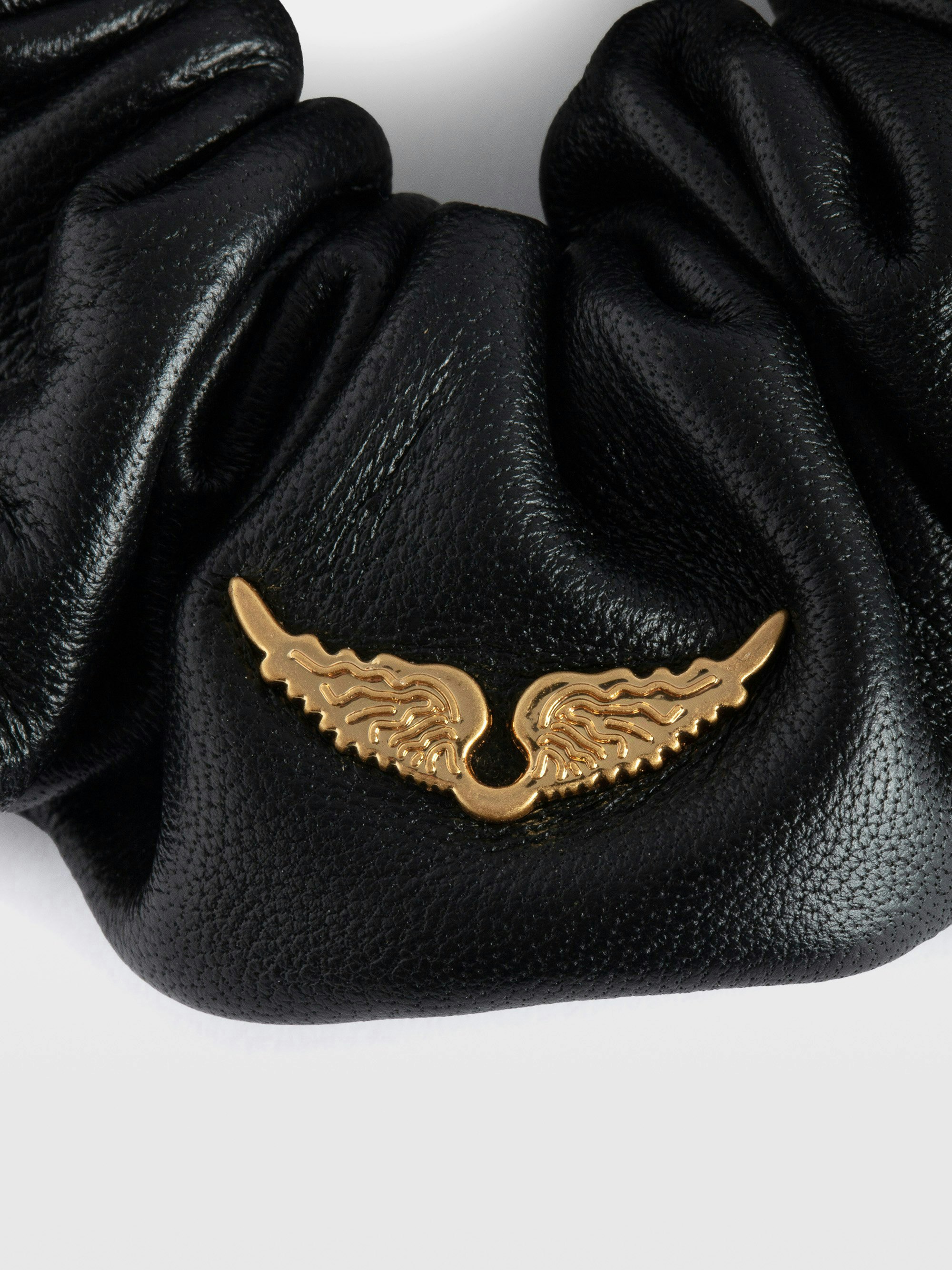 Black Leather Elastic Scrunchie | Zadig&Voltaire | Zadig&Voltaire