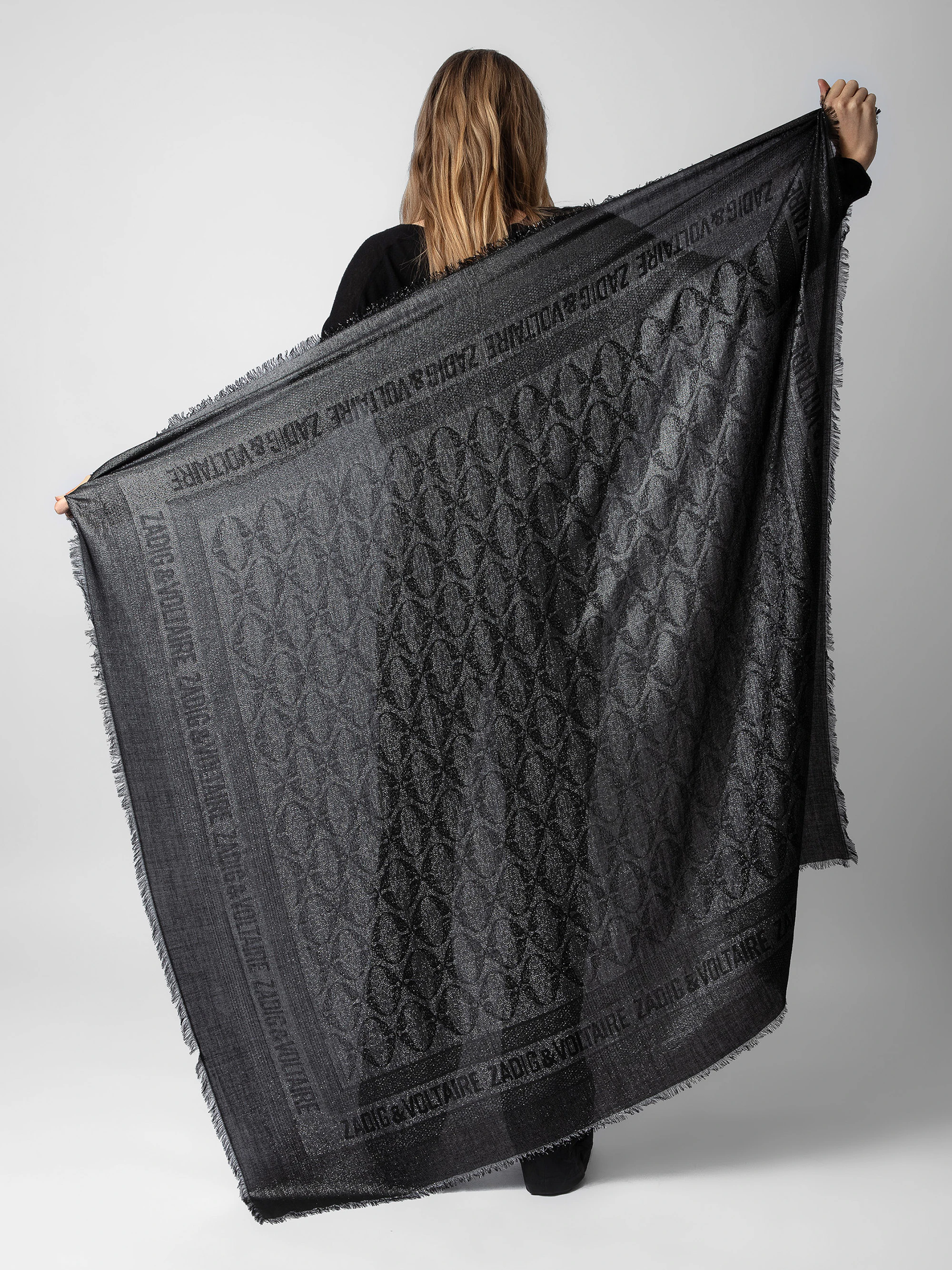 Glenn Rock Metallic Jacquard Scarf thumbnail 4