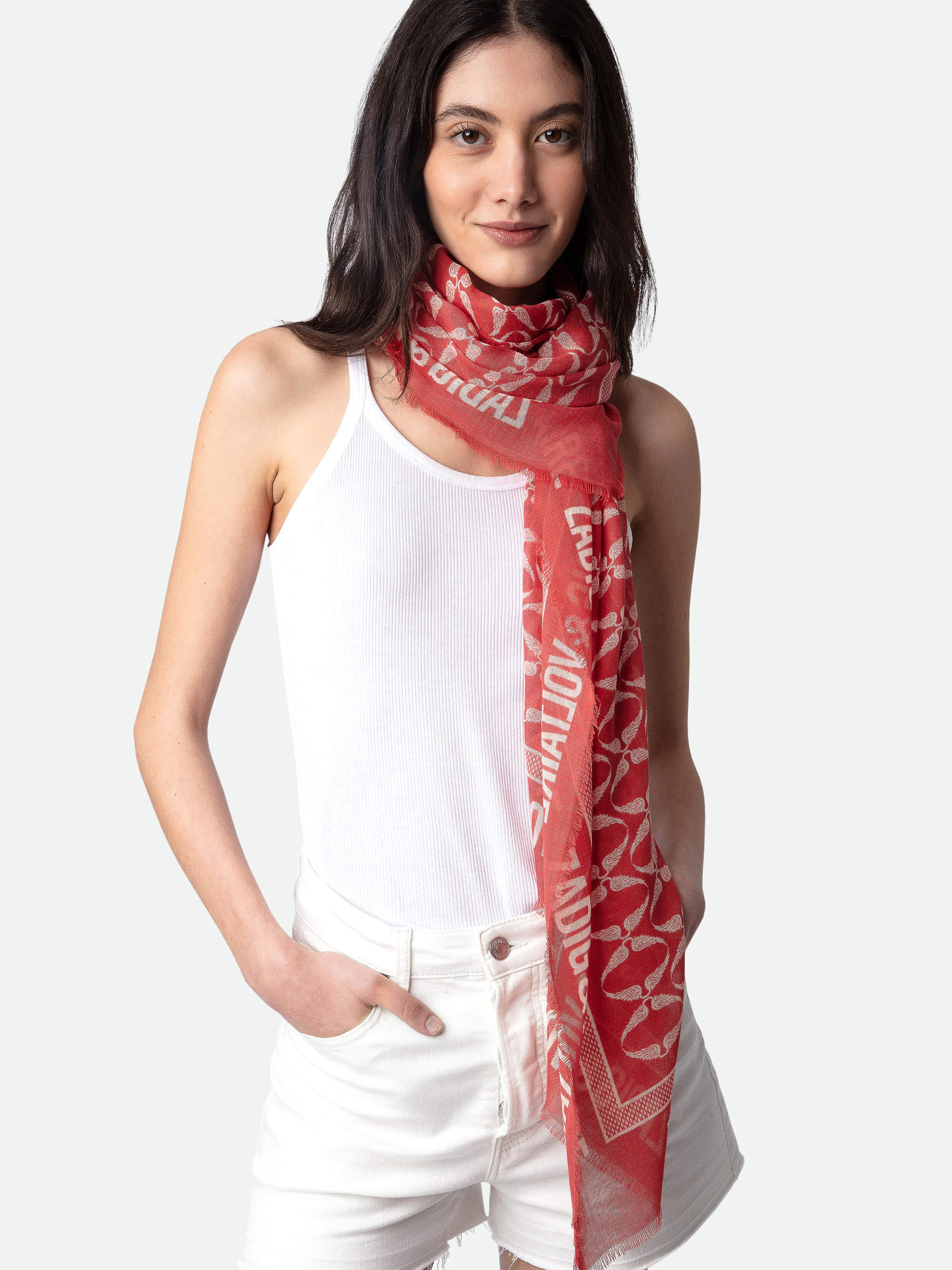 Foulard Delta scarf red women | Zadig&Voltaire