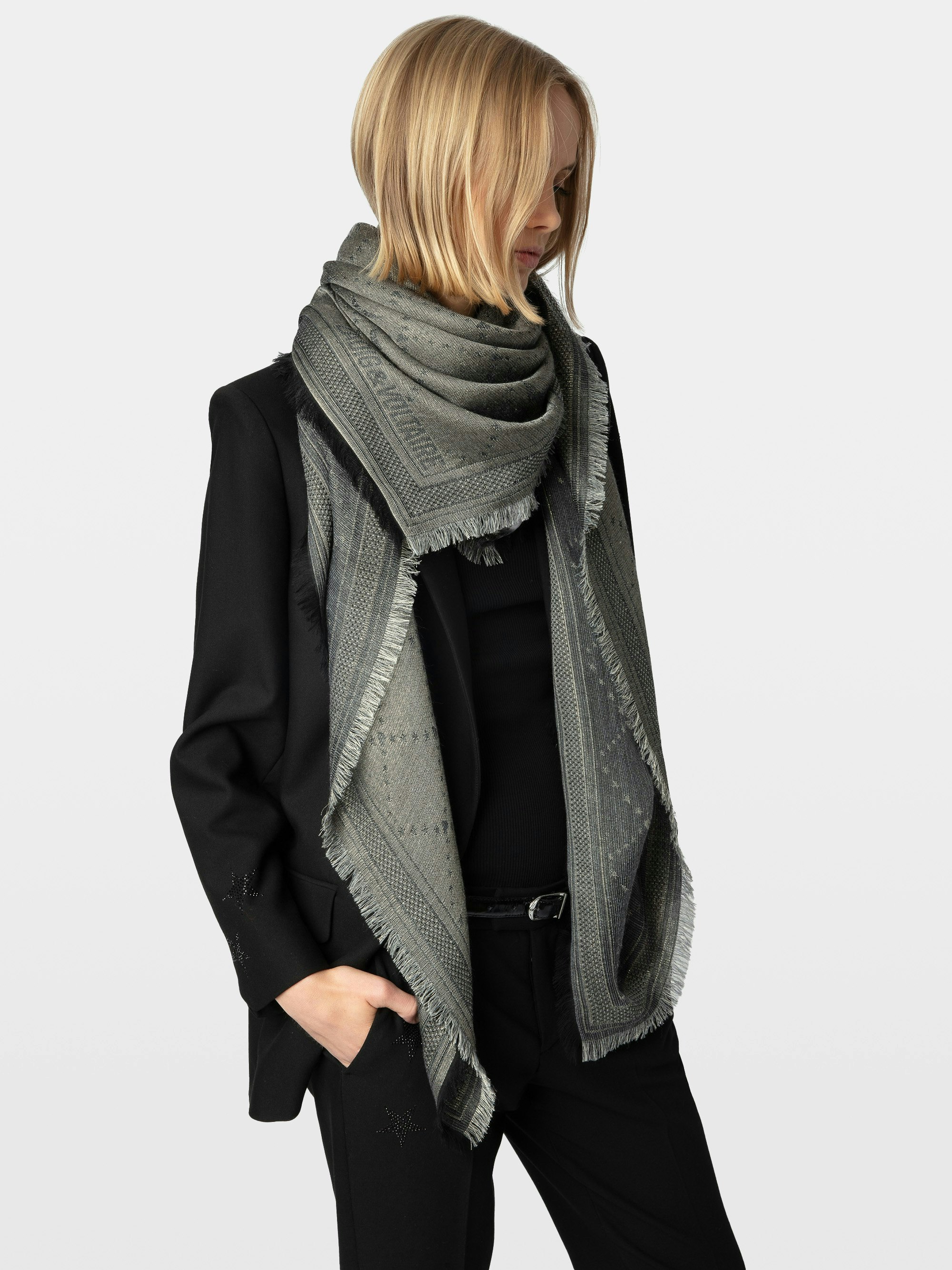 Schal Glenn Metallisiertes Monogramm 135