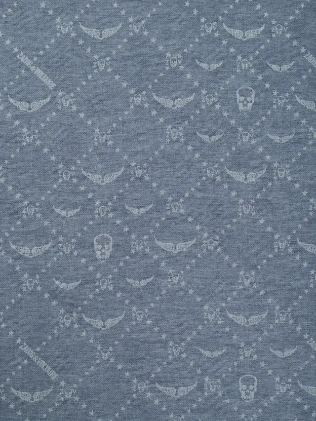 Foulard Liz Denim Monogram