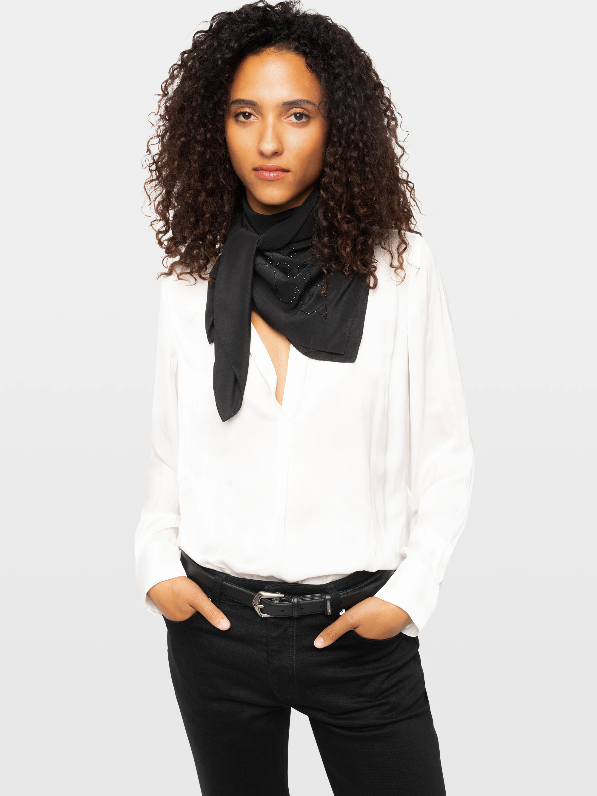Foulard Blondie 85 Strass Western