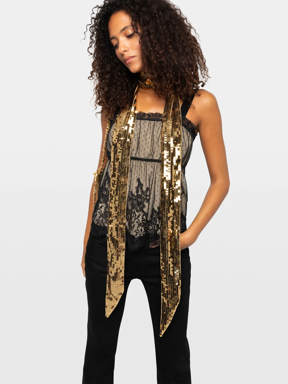 Hannah Sequins Scarf