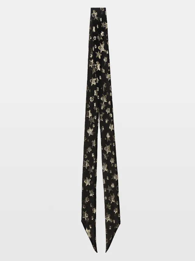 Hannah Jacquard Gold Stars Scarf