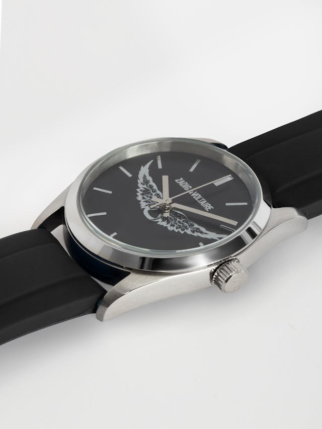 Zadig Wings Rubber Strap Watch