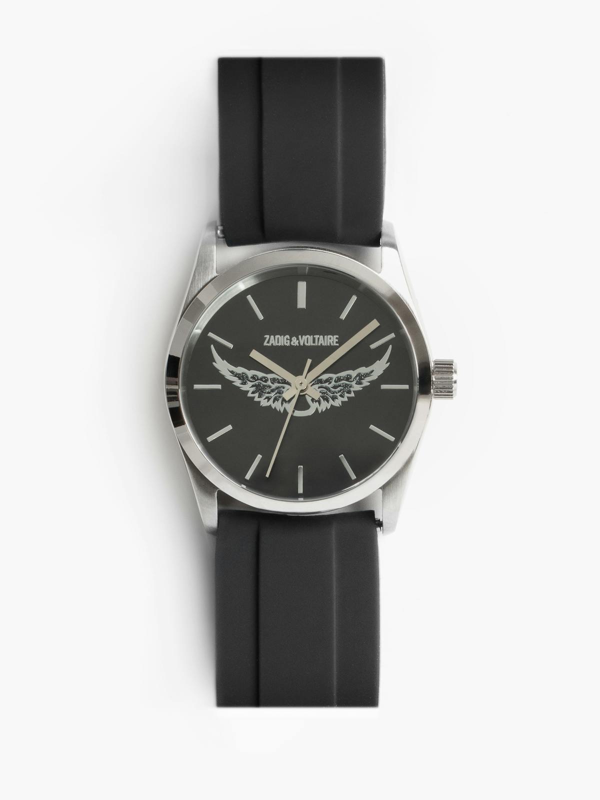 Zadig Wings Rubber Strap Watch