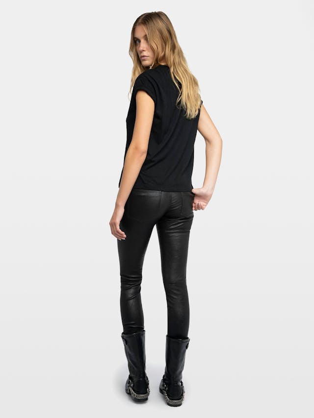 Phlame Crinkled Leather Pants