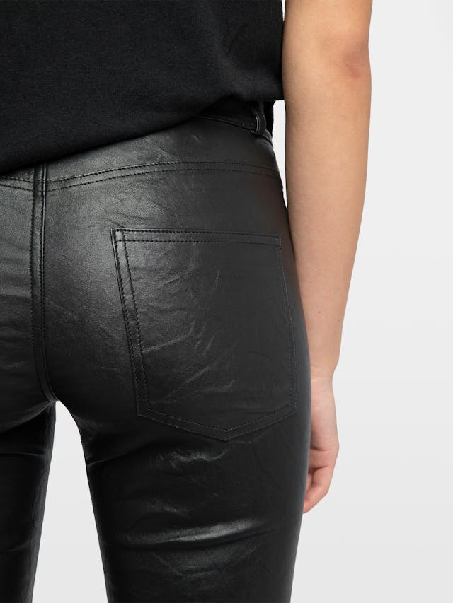 Phlame Crinkled Leather Pants