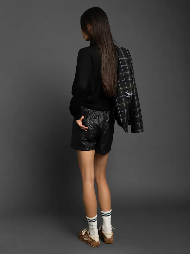Short Pax de Cuero Arrugado