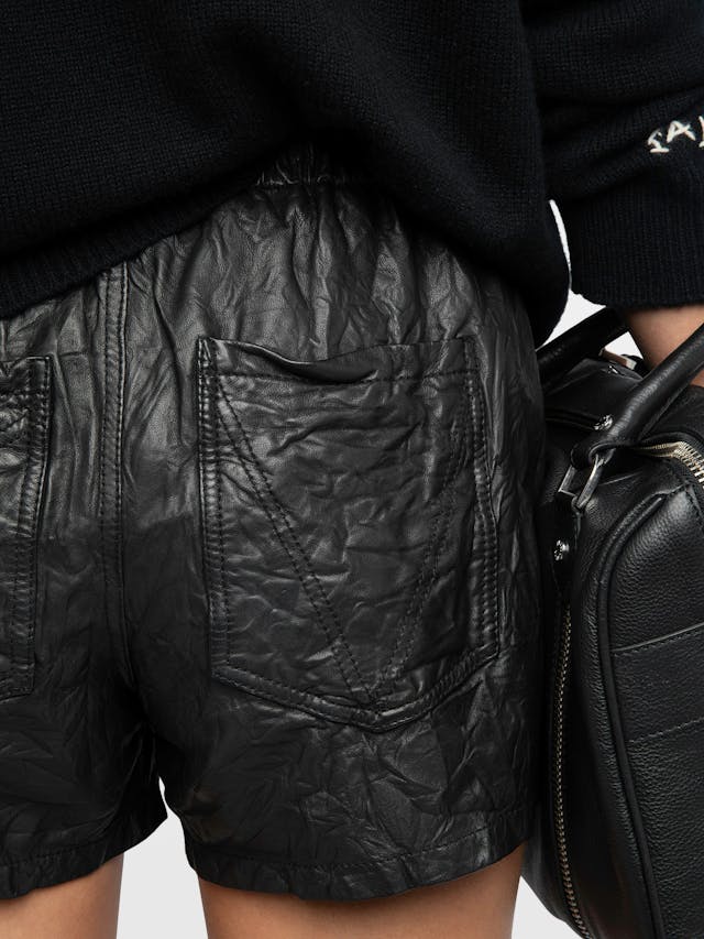 Short Pax in Pelle Stropicciata