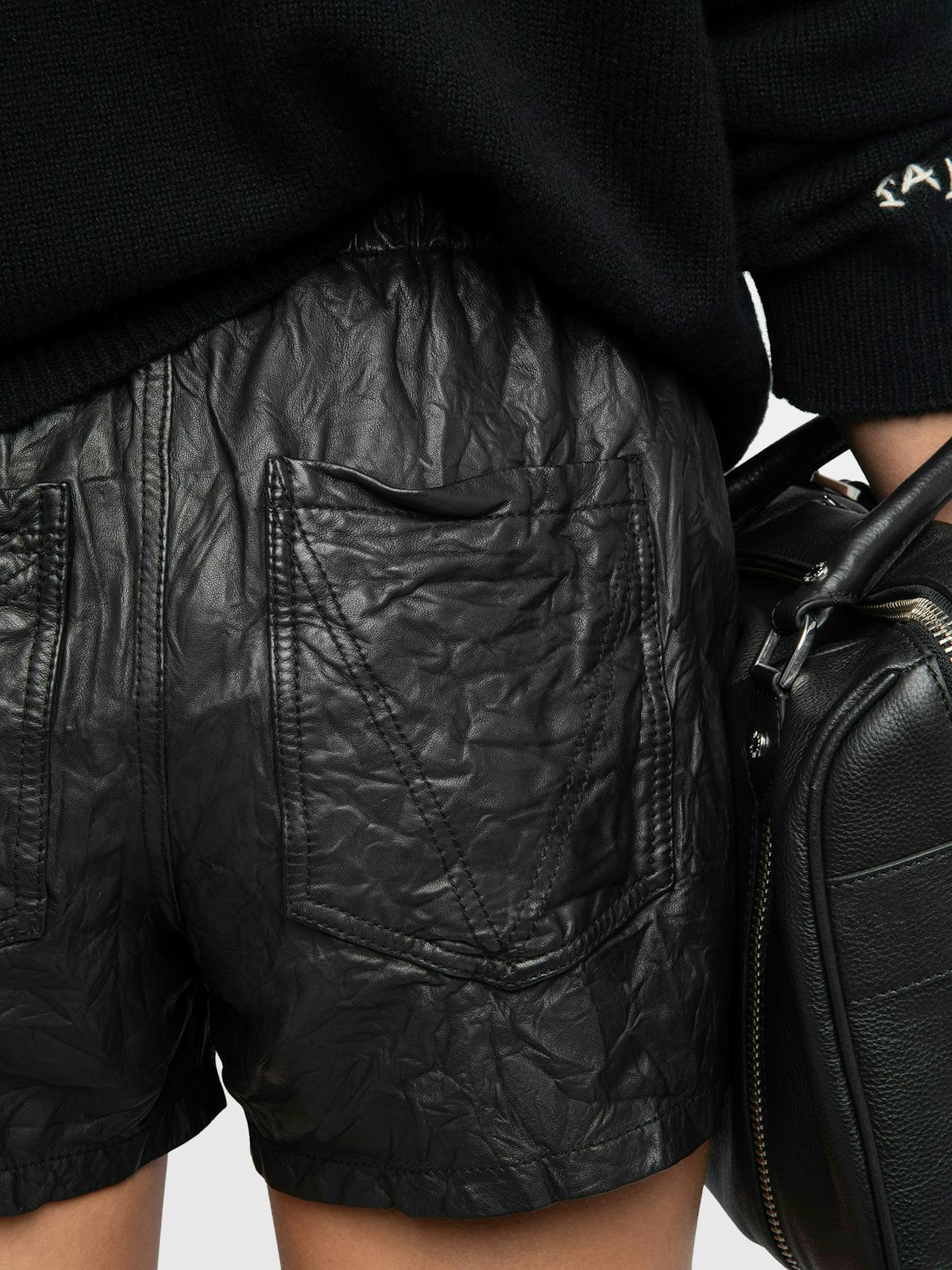 Short Pax in Pelle Stropicciata