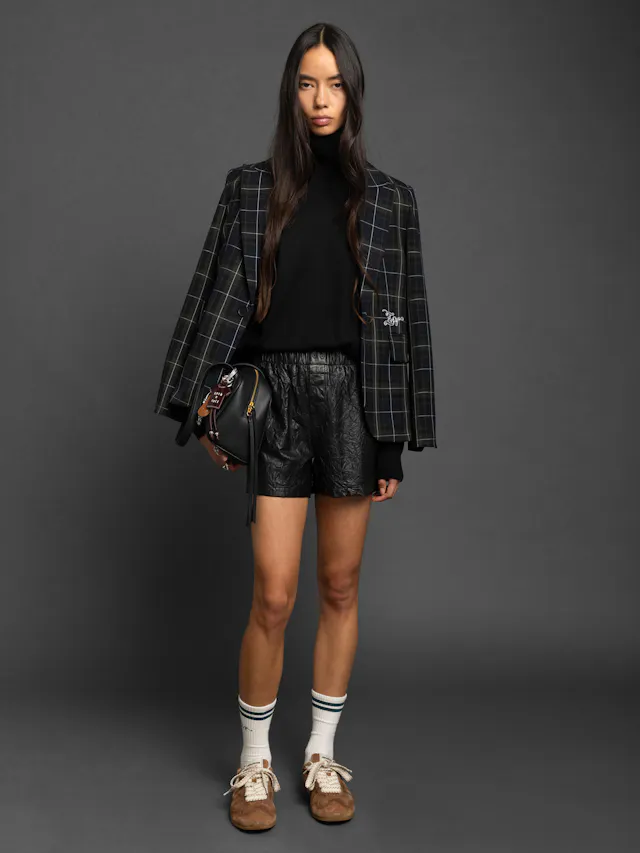 Short Pax de Cuero Arrugado