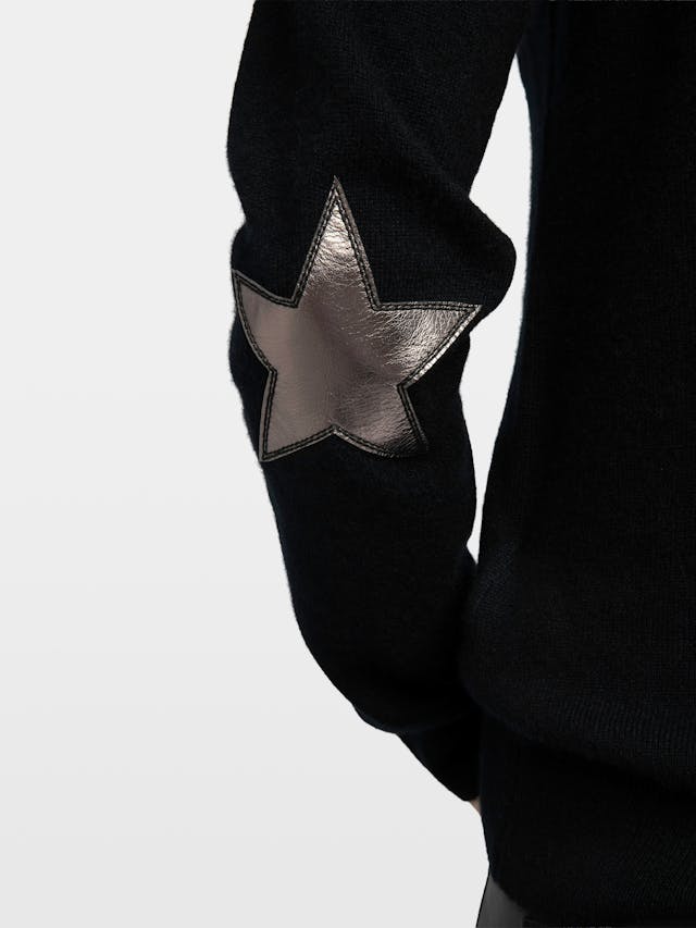 Cici Patch Cashmere Sweater