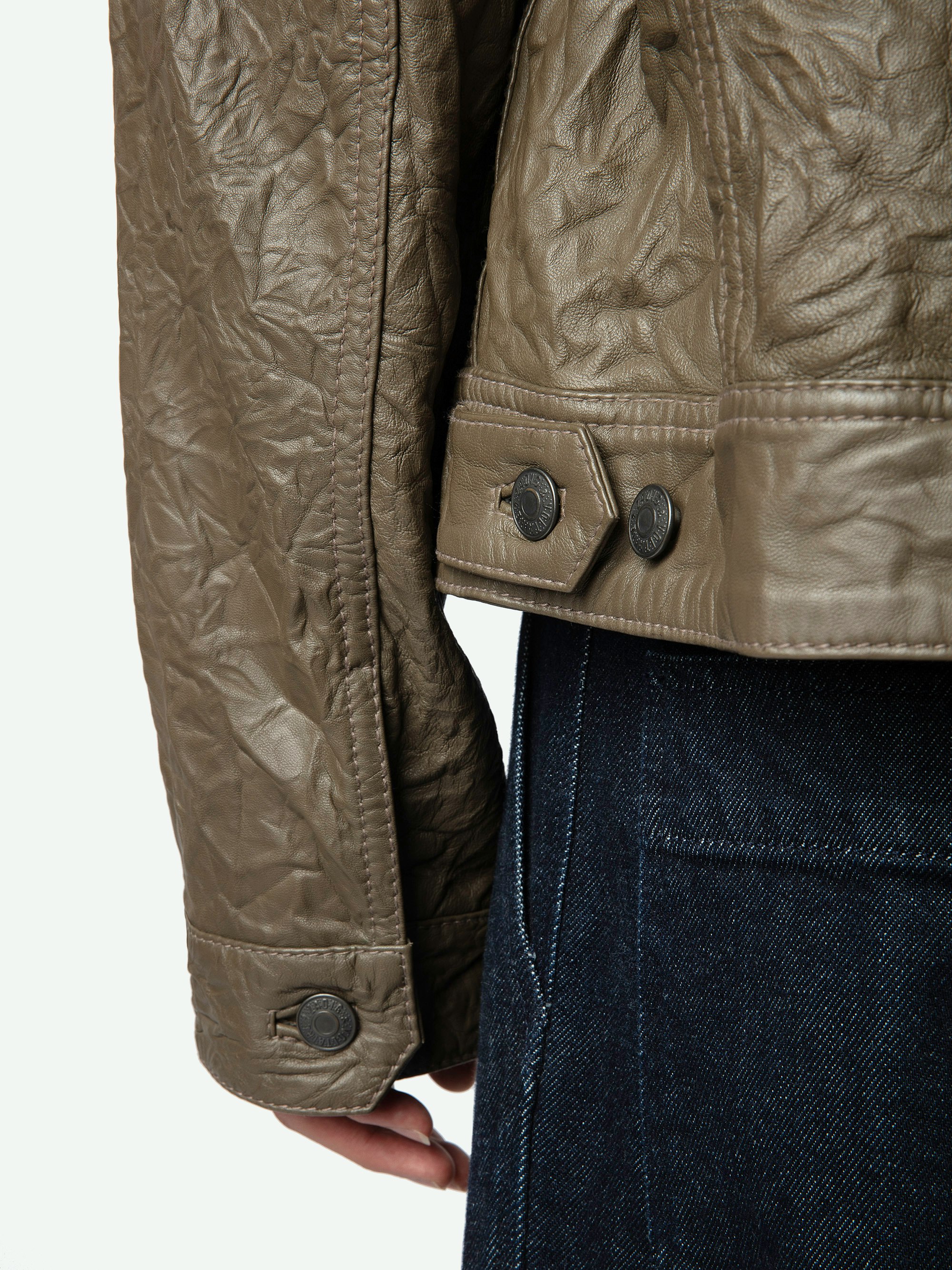 Base Crinkled Leather Jacket 5