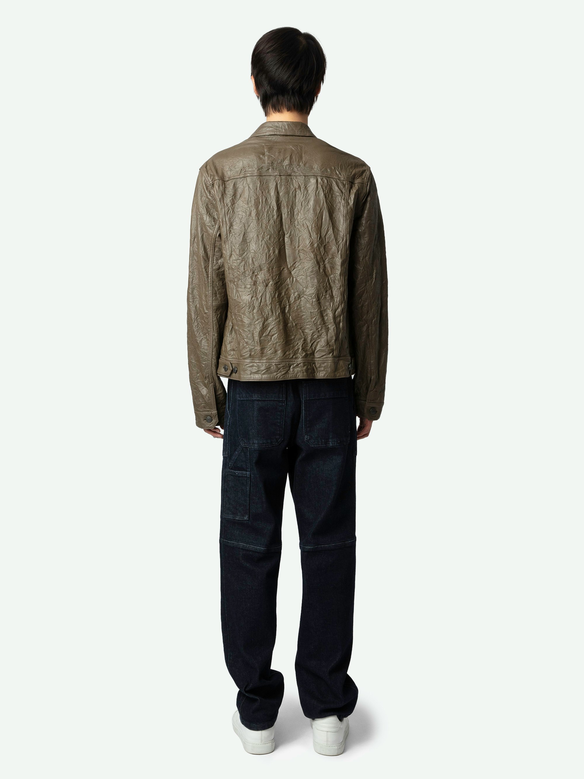 Base Crinkled Leather Jacket 2