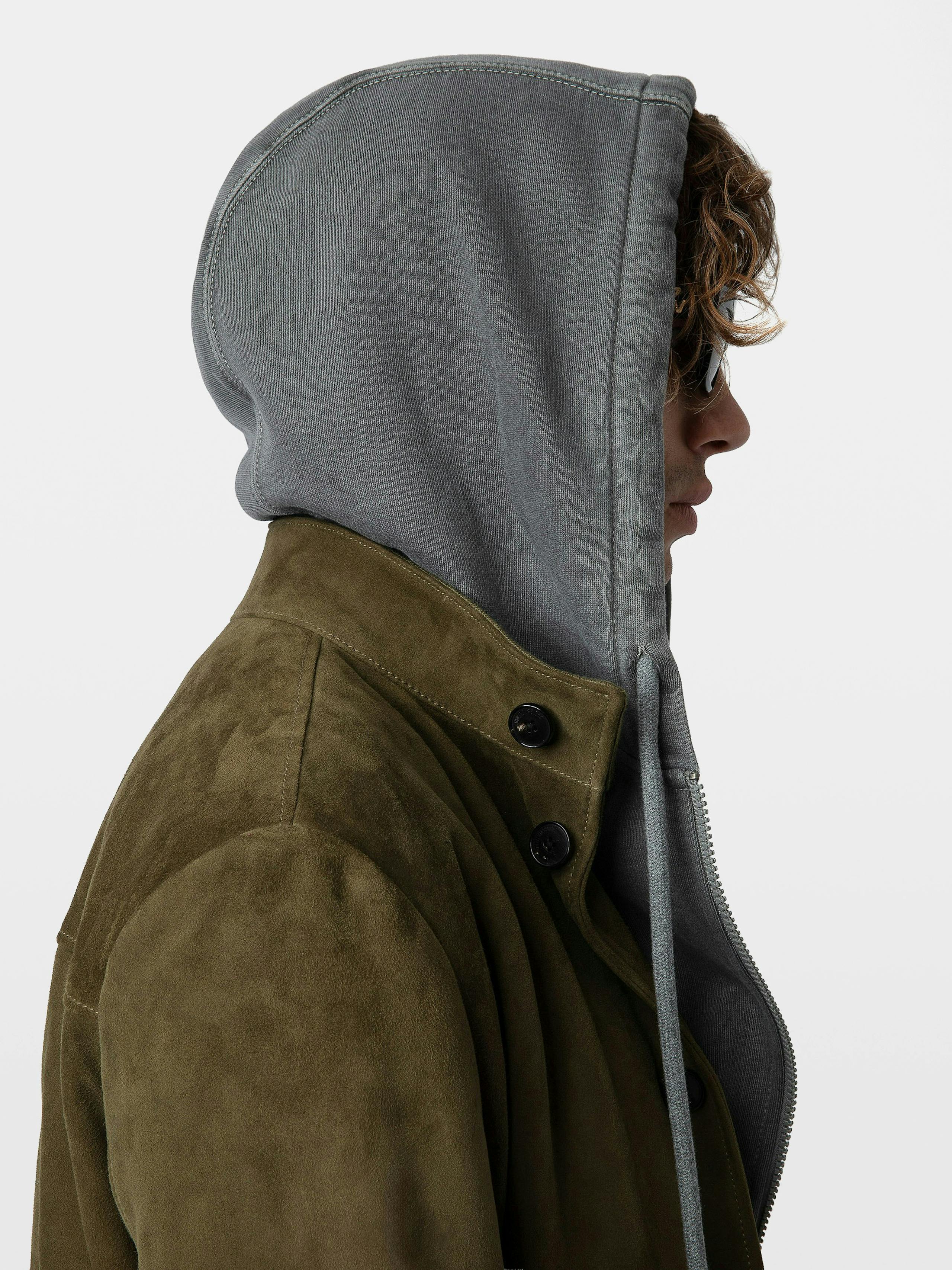 Giacca in pelle scamosciata Lonni 4