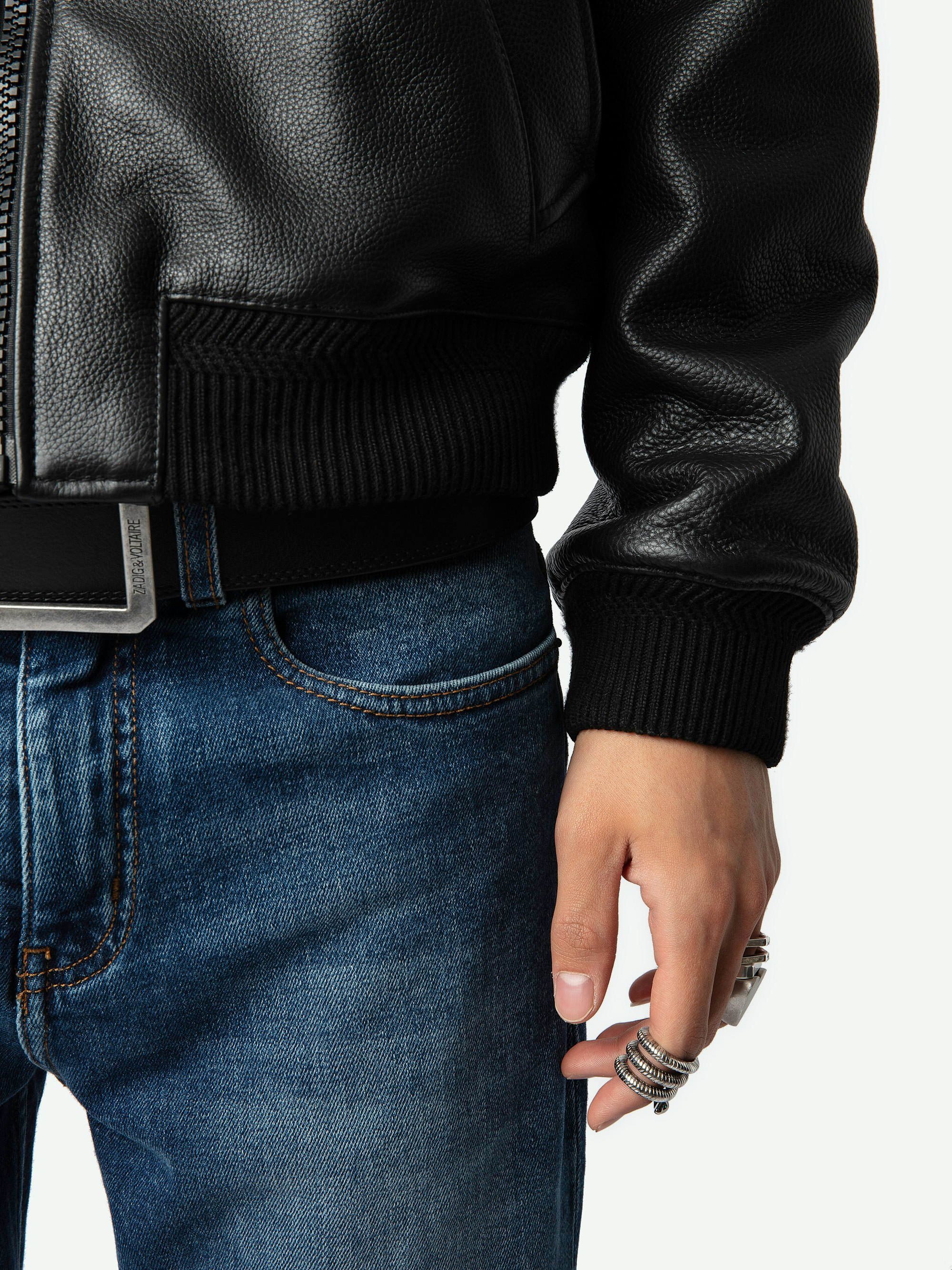 Cazadora Mate de Piel 5