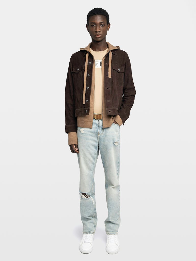 Giacca Bases Pelle scamosciata